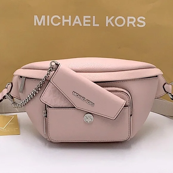 MICHAEL KORS 
Maisie Large Pebbled Leather 2-in-1 Waistpack Fannypack Crossbody - Picture 11 of 16